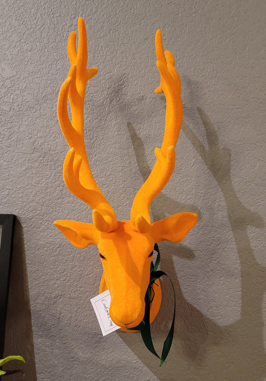 LARGE FLOCKED REINDEER