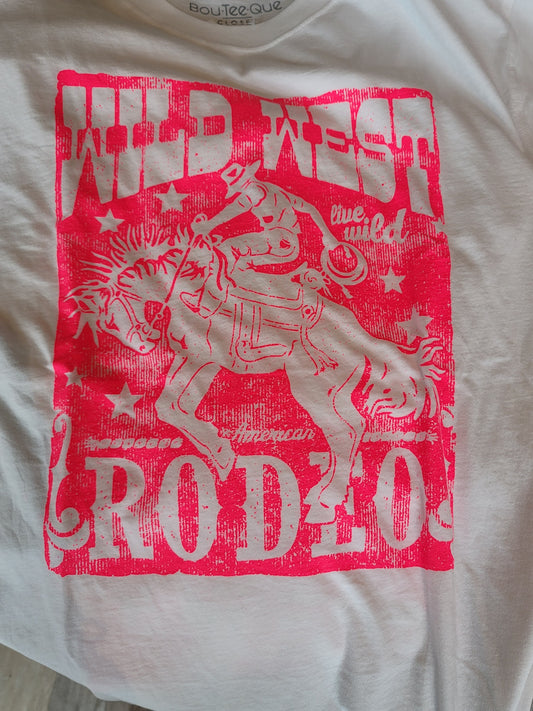 HOT PINK WILD WEST RODEO TEE