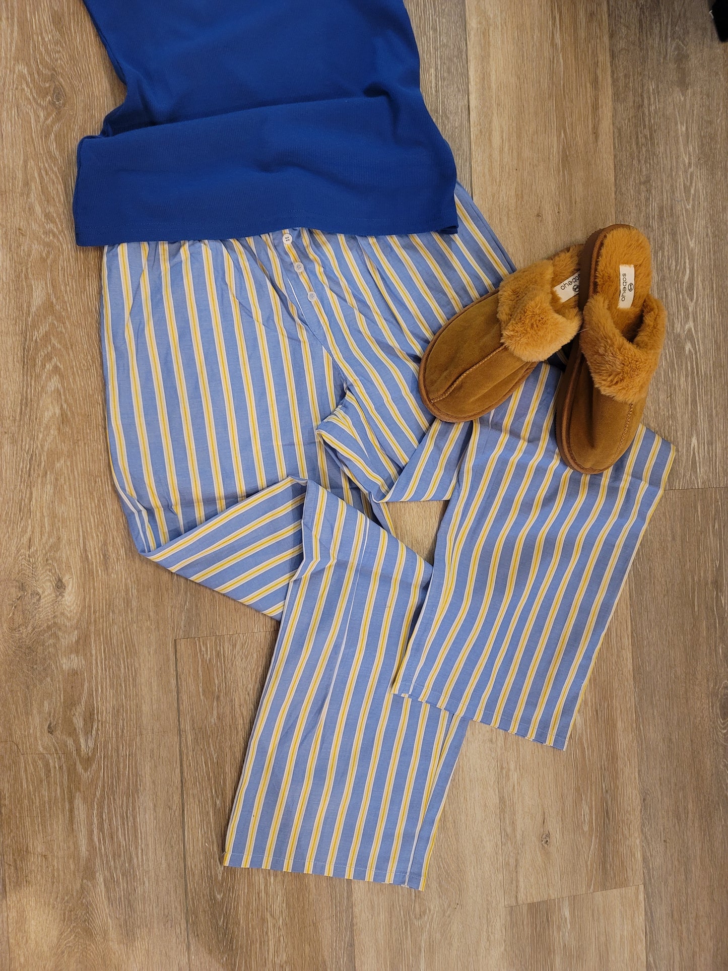 BLUE STRIPPED LOUNGE PANTS