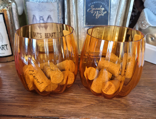 PUMPKIN WINE GLASS