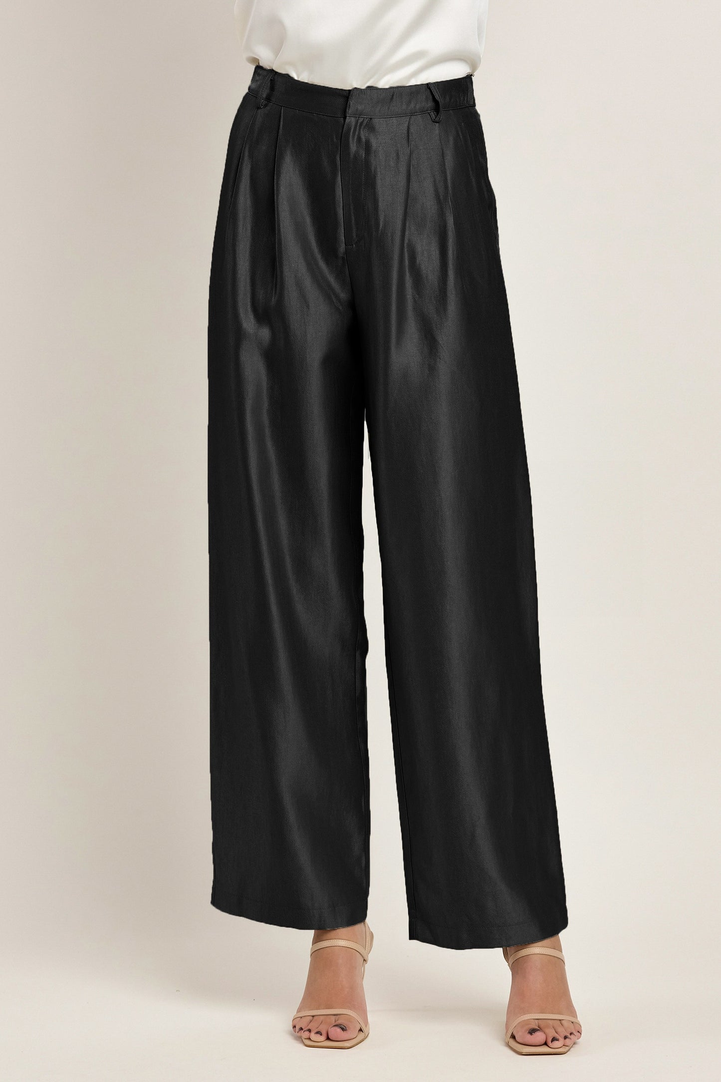 SHINY TWILL PANTS