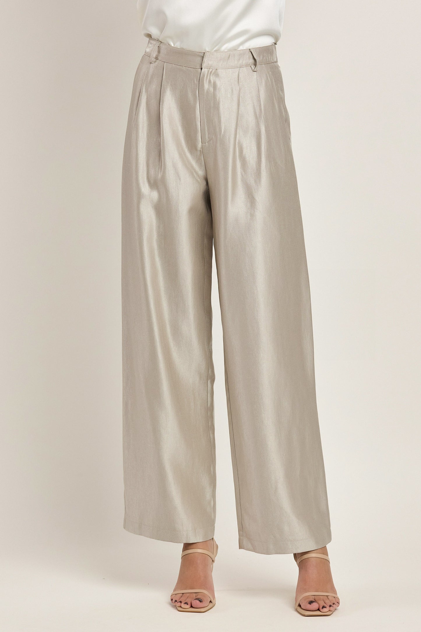 SHINY TWILL PANTS