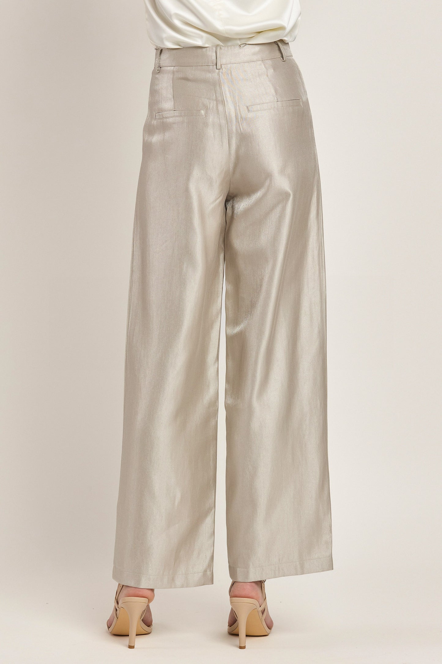 SHINY TWILL PANTS