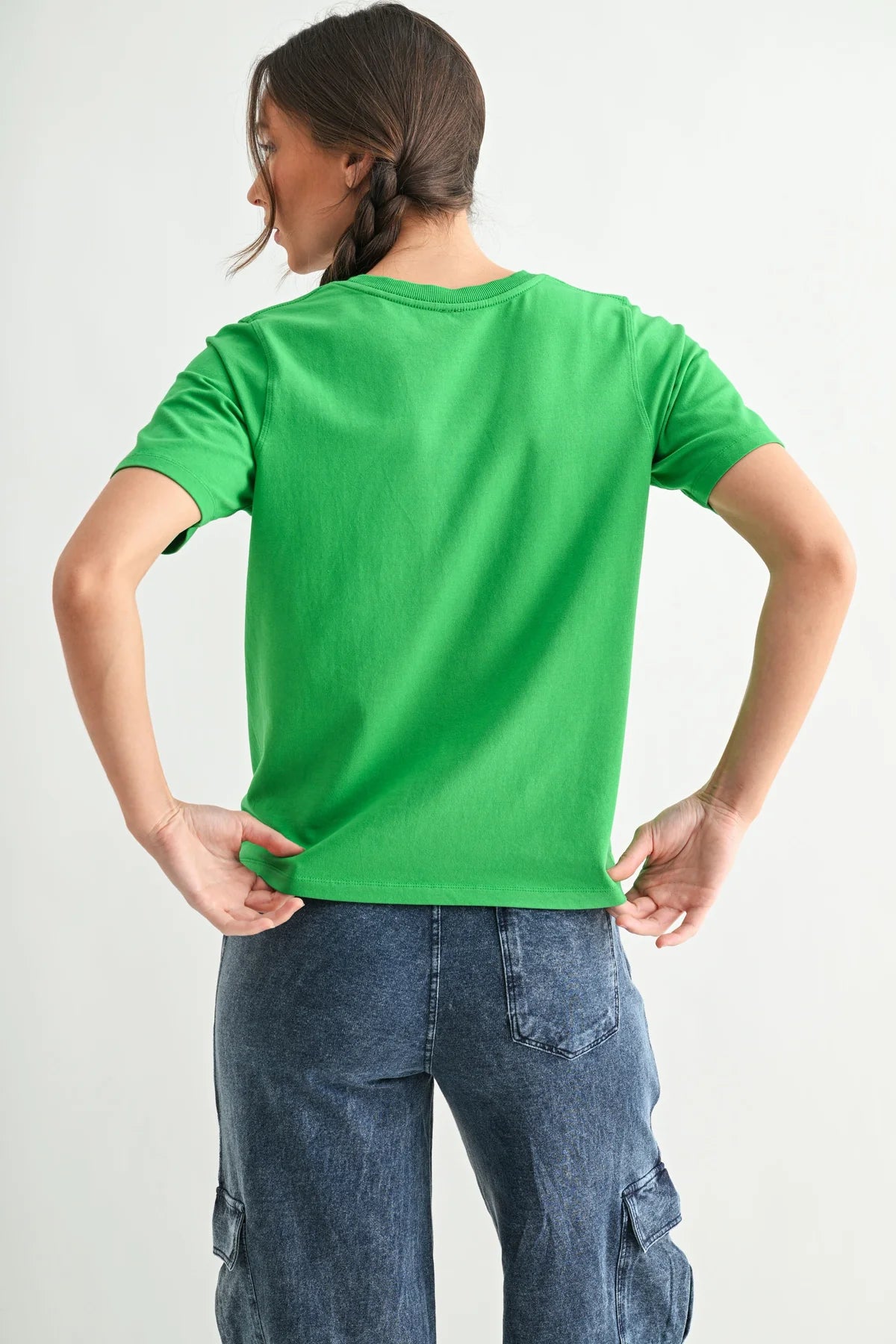 GREEN CLASSIC BOXY FIT TEE BY MONO B