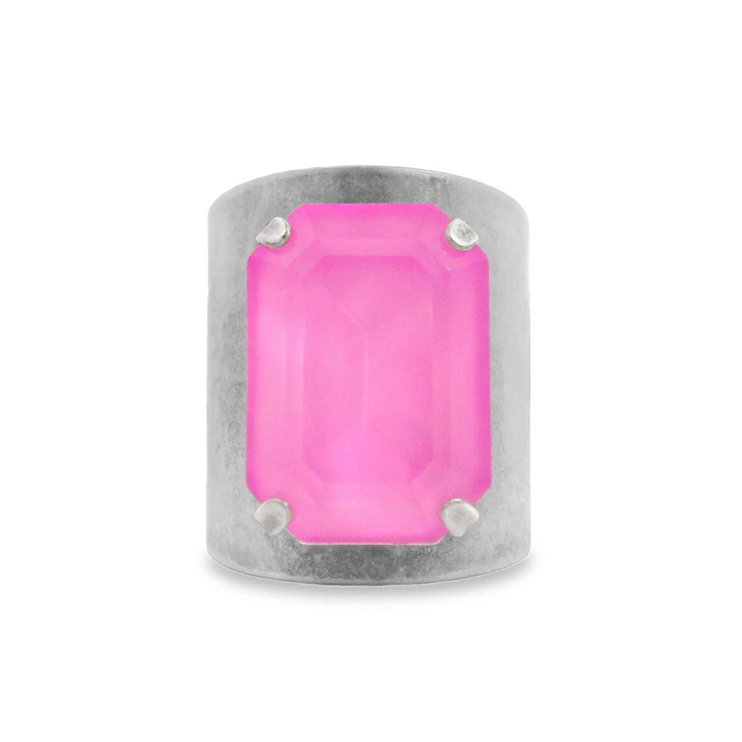 RODDY RING IN ANTIQUE SILVER ULTRA ORCHID BY TOVA
