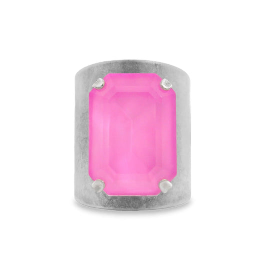 RODDY RING IN ANTIQUE SILVER ULTRA ORCHID BY TOVA