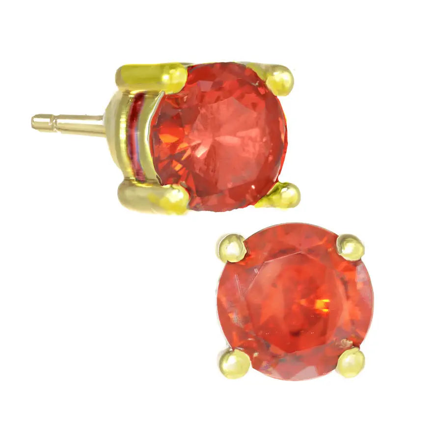 TENNIS STUDS IN ORANGE/RED BY TOVA