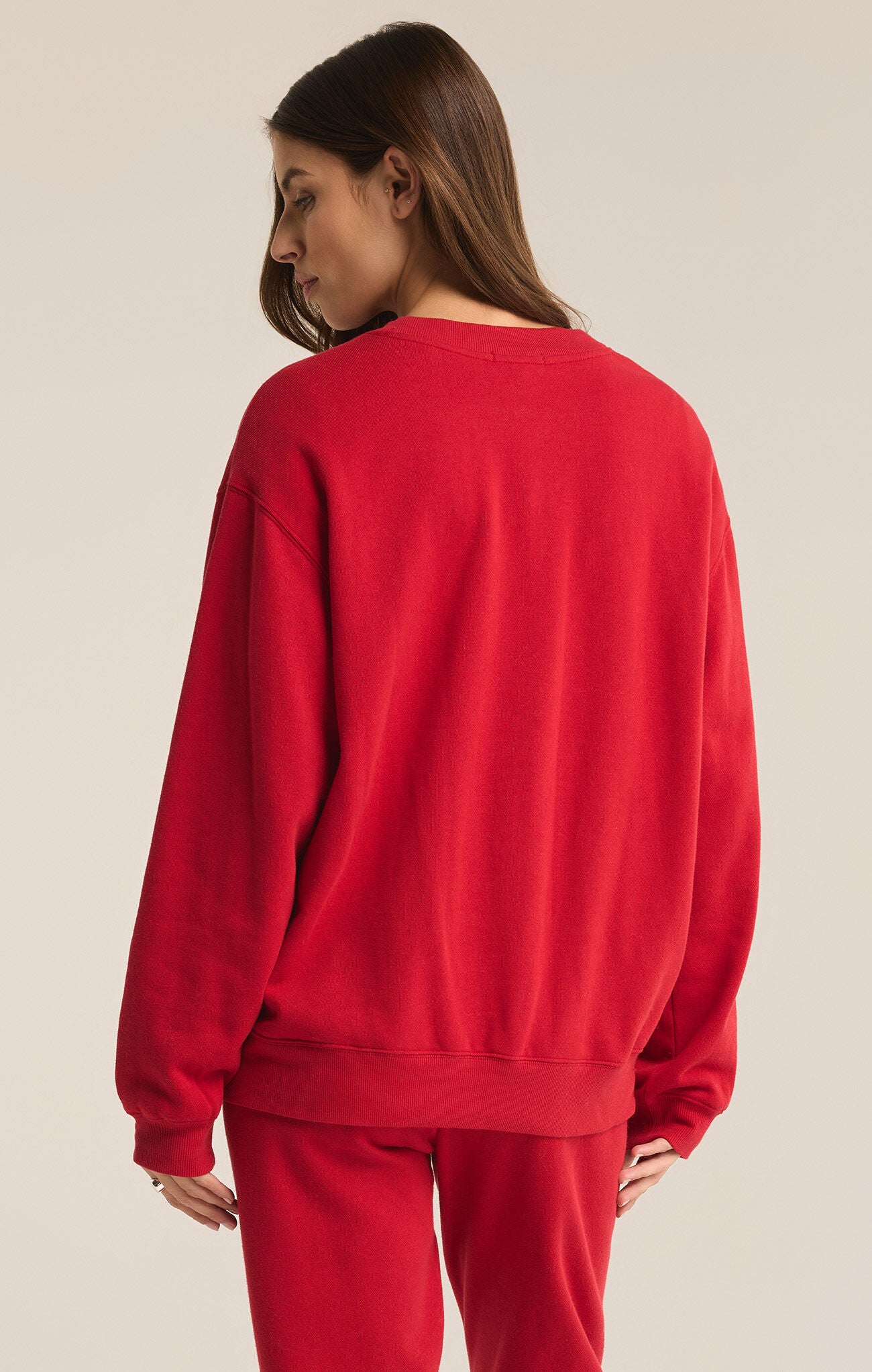 BOYFRIEND CLASSIC SWEATSHIRT HAUTE RED BY Z SUPPLY