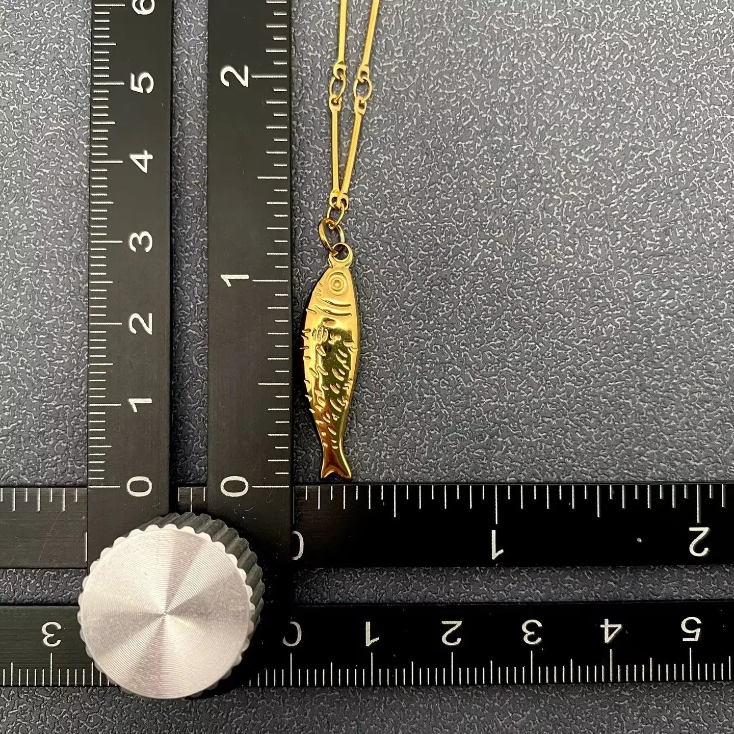 GOLD PLATED FISH CHARM NECKLACE