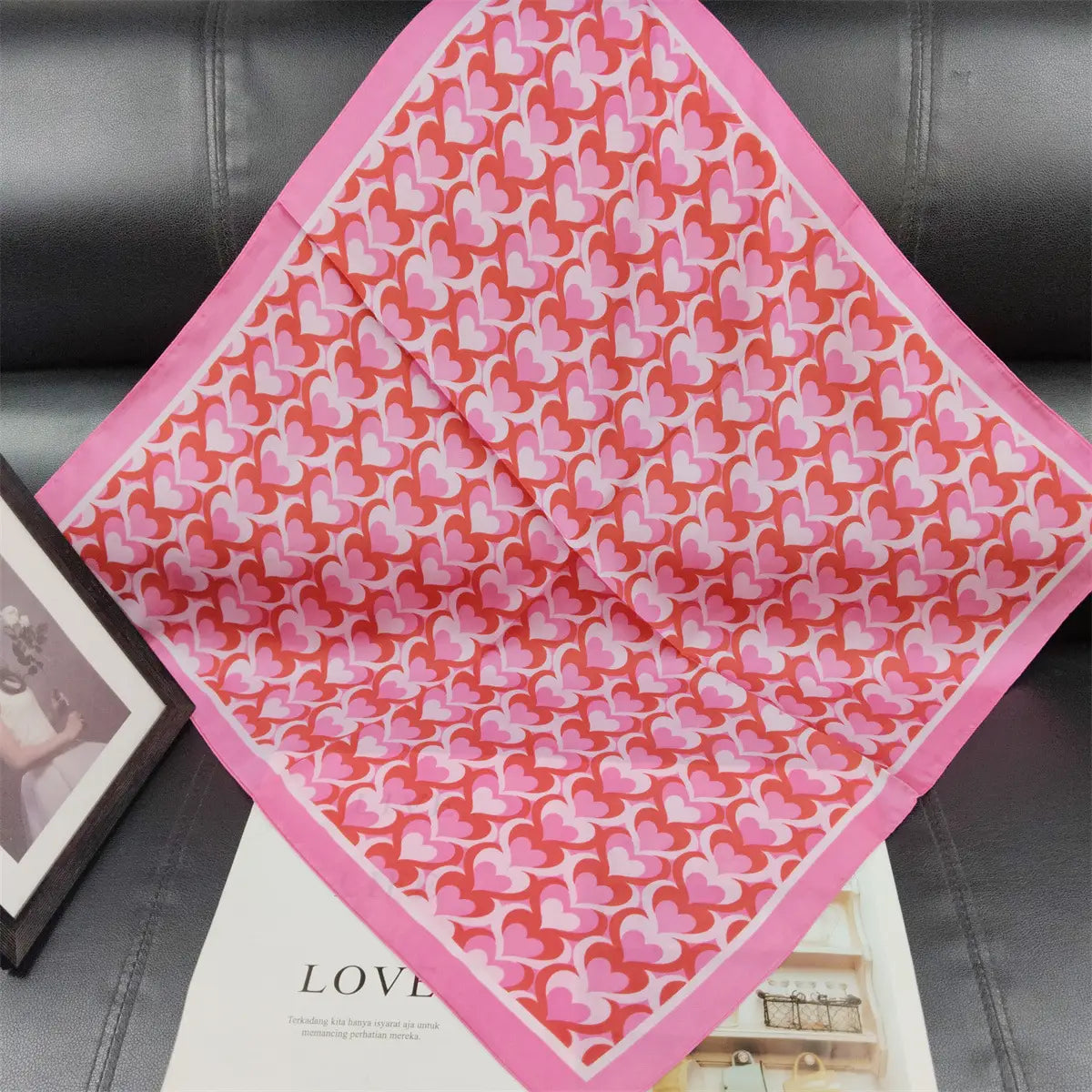 PINK SATIN SCARF - 2 PATTERNS