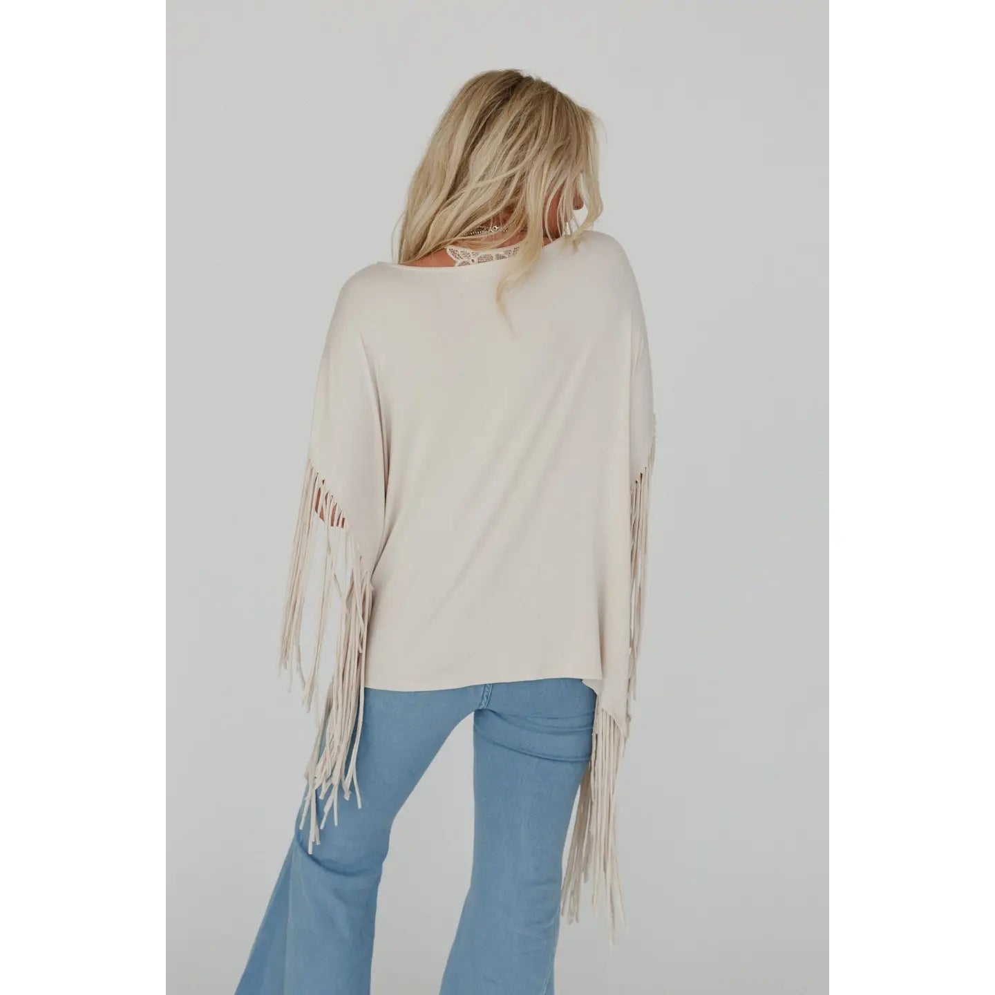 SHOWSTOPPER FRINGE TOP IN OAT BY THREE BIRD NEST