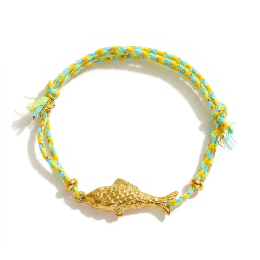 GOLD FISH ADJUSTABLE BRACELET - MULTIPLE COLORS