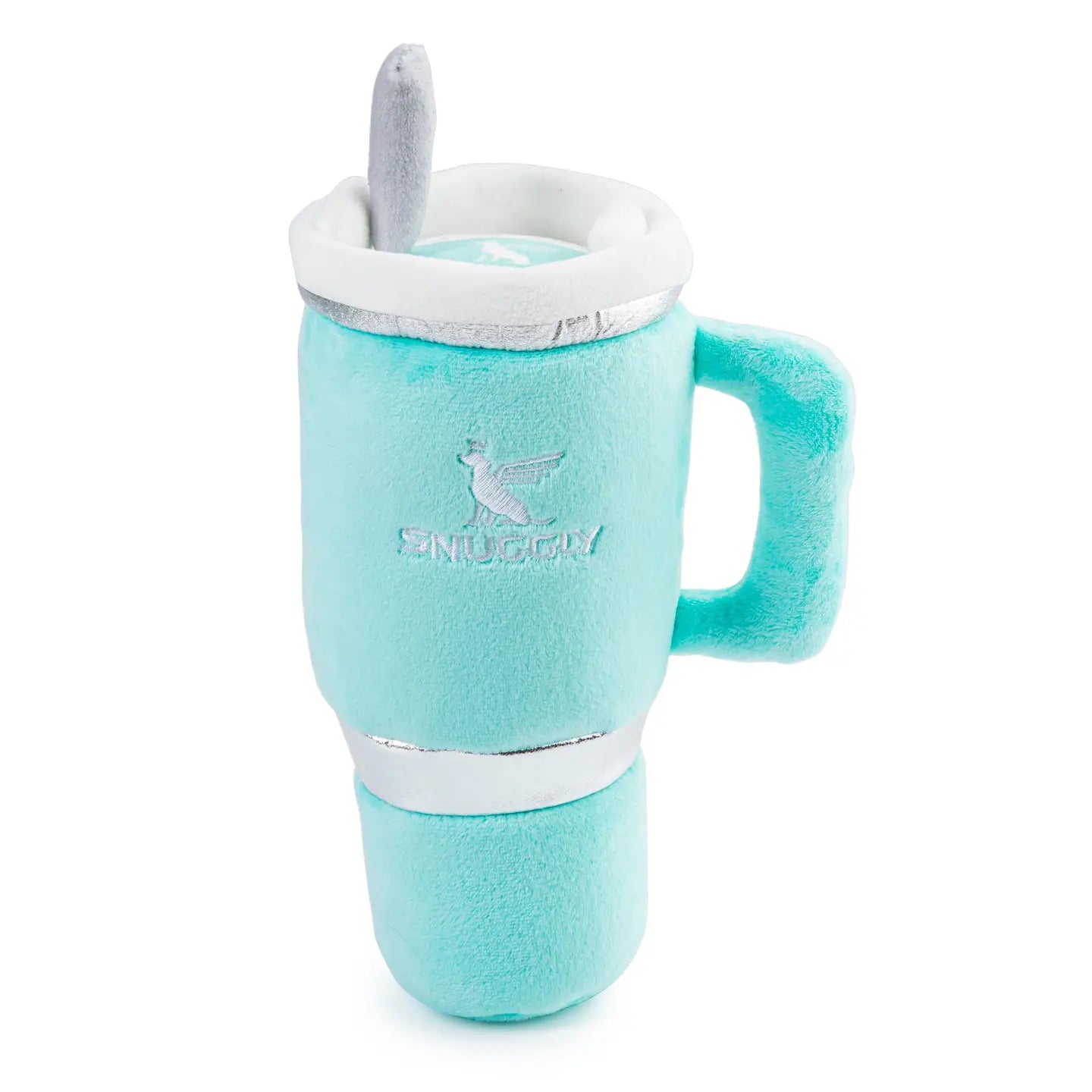 SNUGGLY CUP TEAL SQUEAKER DOG TOY