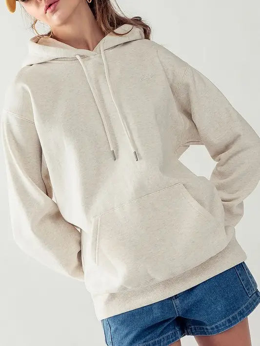 OATMEAL OVERSIZED HOODIE