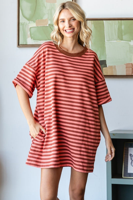 STRIPE KNIT DRESS