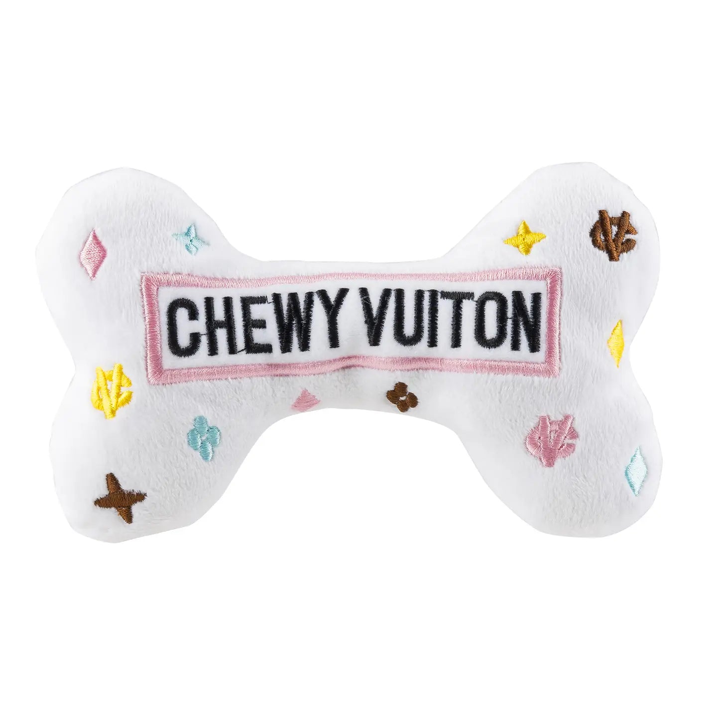 WHITE CHEWY VUITON BONE LARGE