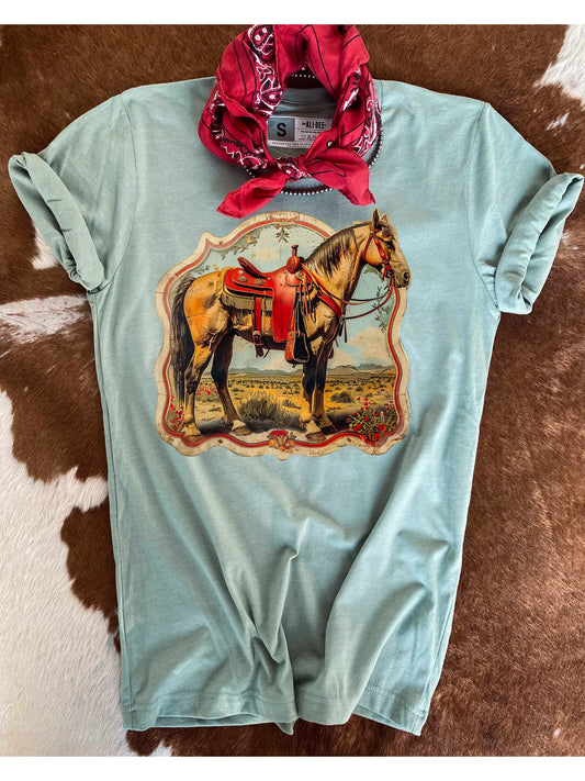 FANCY HORSE GRAPHIC TEE