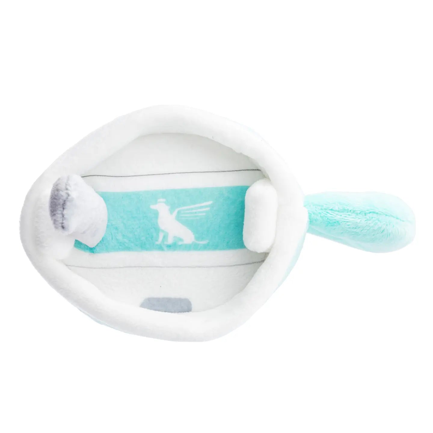 SNUGGLY CUP TEAL SQUEAKER DOG TOY