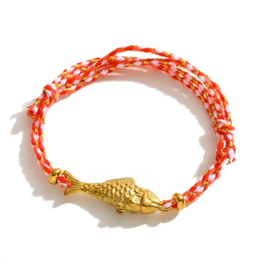 GOLD FISH ADJUSTABLE BRACELET - MULTIPLE COLORS