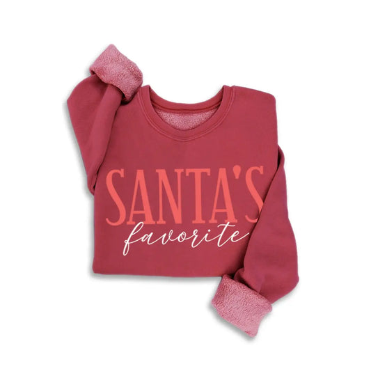 SANTA'S FAVORITE MINERAL WASHED SWEATSHIRT
