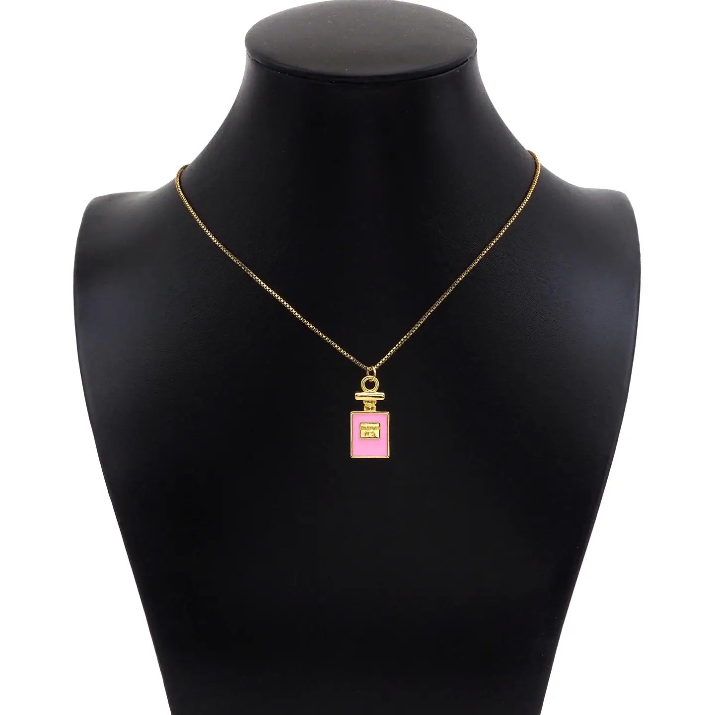 ENAMEL PERFUME BOTTLE CHARM - 2 COLORS
