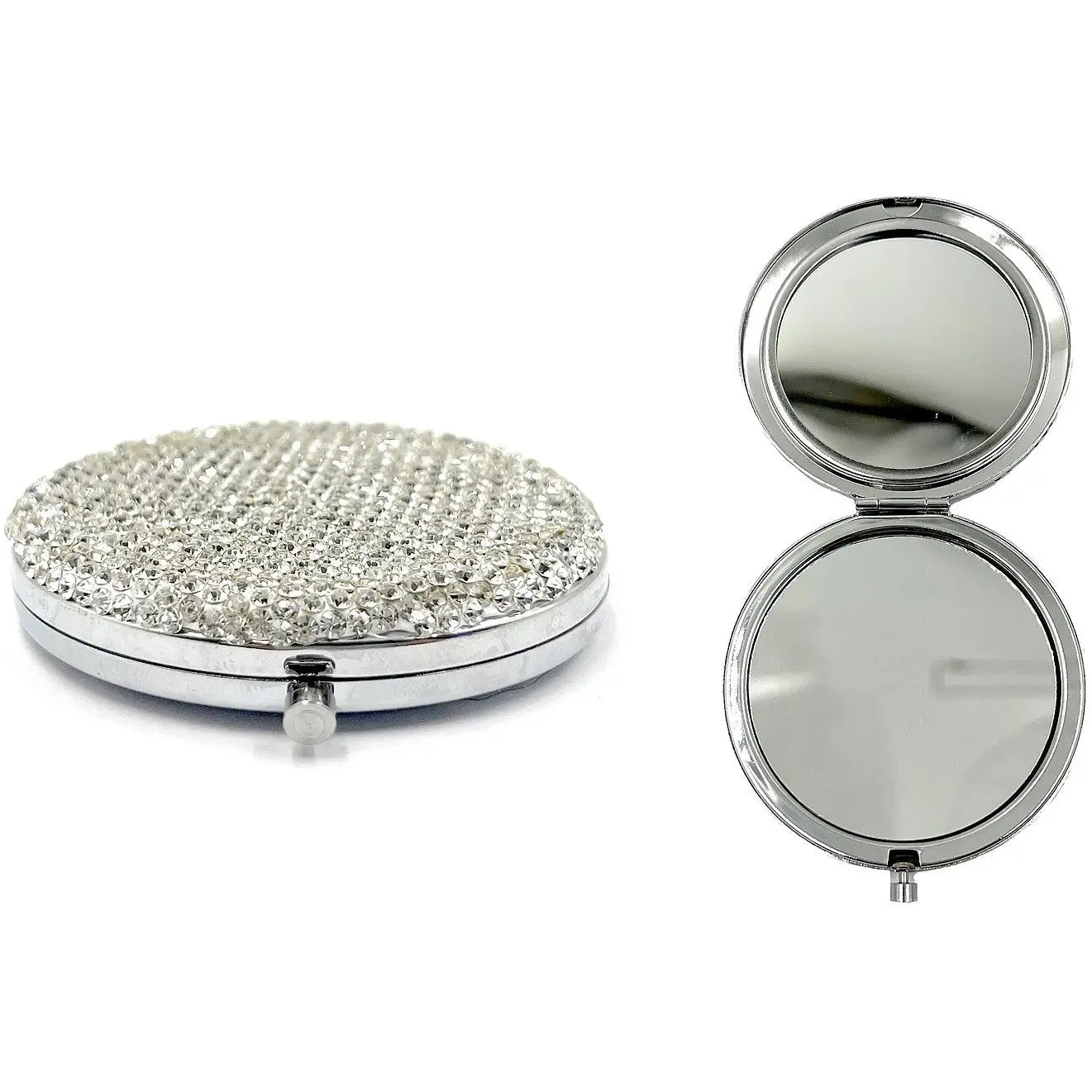 DAZZLING RHINESTONE CASE MAKEUP HANDHELD MIRROR