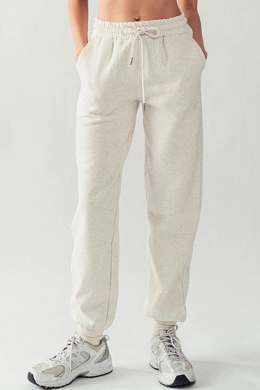 OATMEAL DRAWSTRING SWEATPANTS