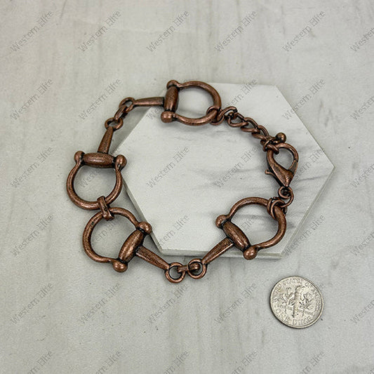 COPPER HORSE BIT BRACELET