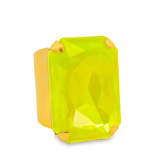 MINI SOLEIL RING IN ELECTRIC YELLOW BY TOVA