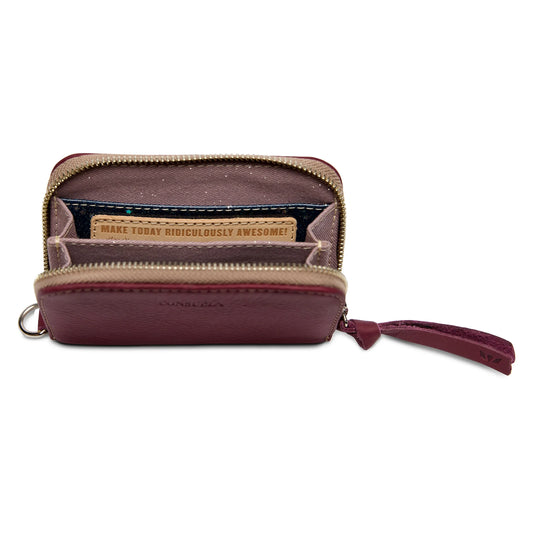 PLUM ZIPPY WALLET BY CONSUELA