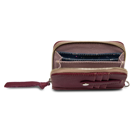 PLUM ZIPPY WALLET BY CONSUELA