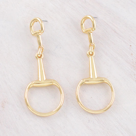 GOLD HORSEBIT EARRINGS