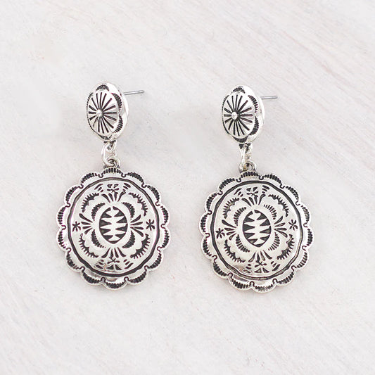 CONCHO DANGLE EARRINGS