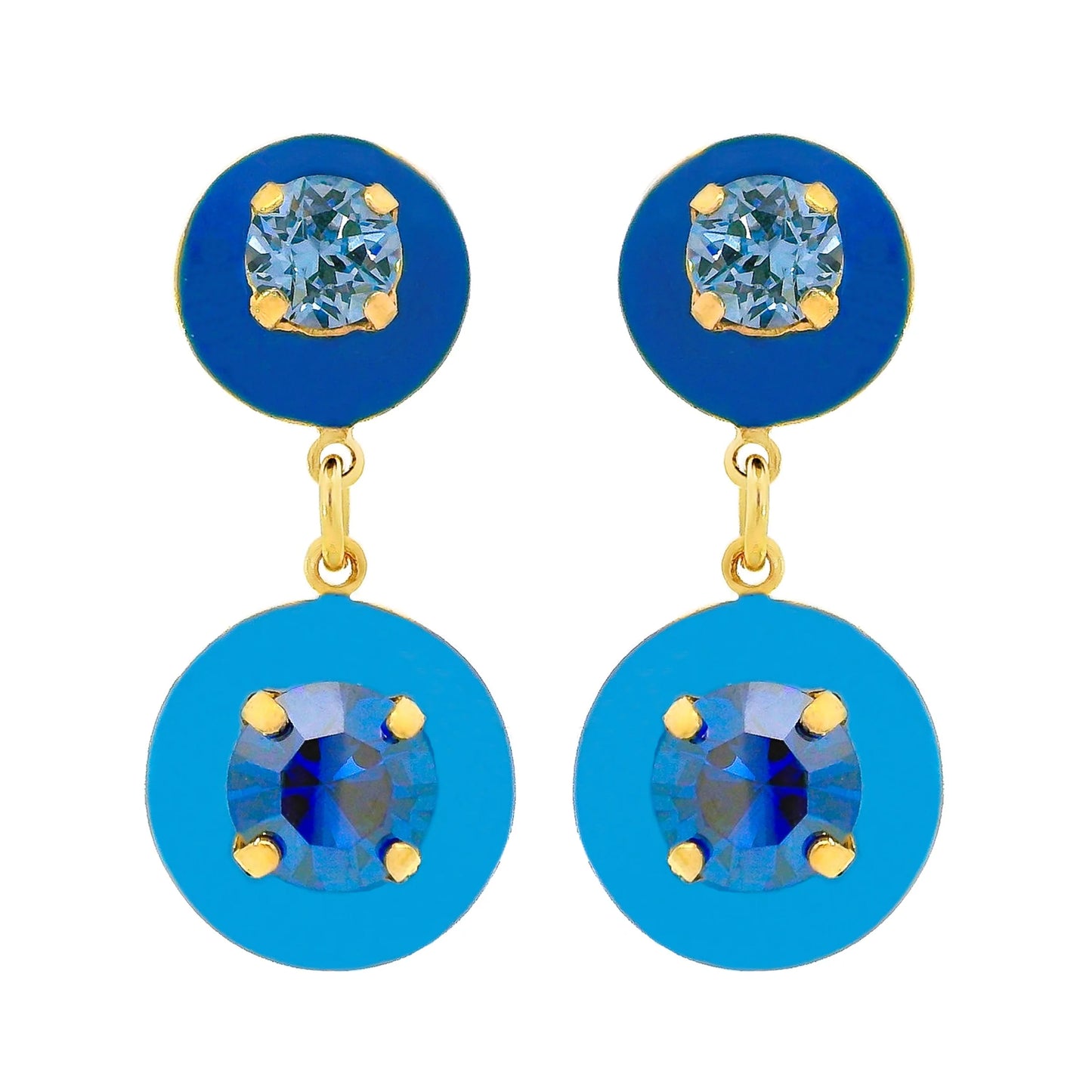 JANIE II EARRINGS IN BOHEMIAN WONDERLAND BLUE BY TOVA