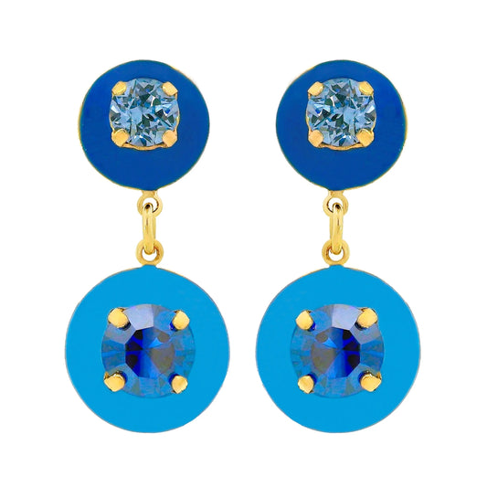 JANIE II EARRINGS IN BOHEMIAN WONDERLAND BLUE BY TOVA