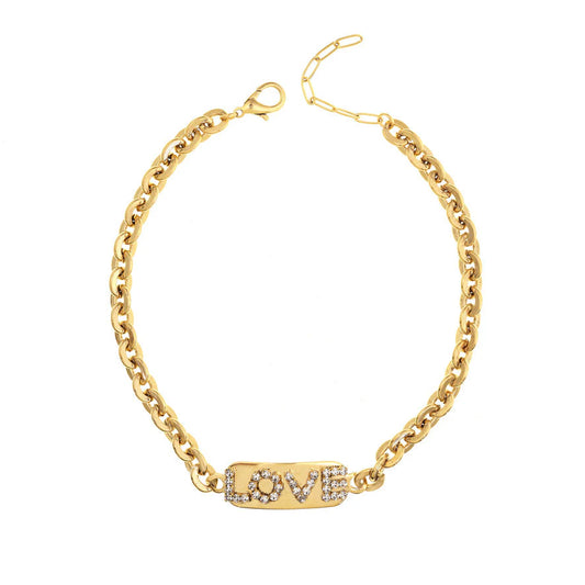 LOVE ID NECKLACE IN GOLD BY TOVA