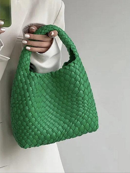 SMALL WOVEN TOTES - 2 COLORS