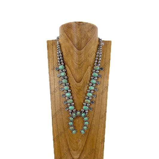 GREEN TURQUOISE SQUASH BLOSSOM