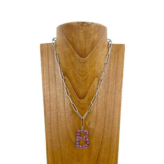 PINK INITIAL NECKLACES