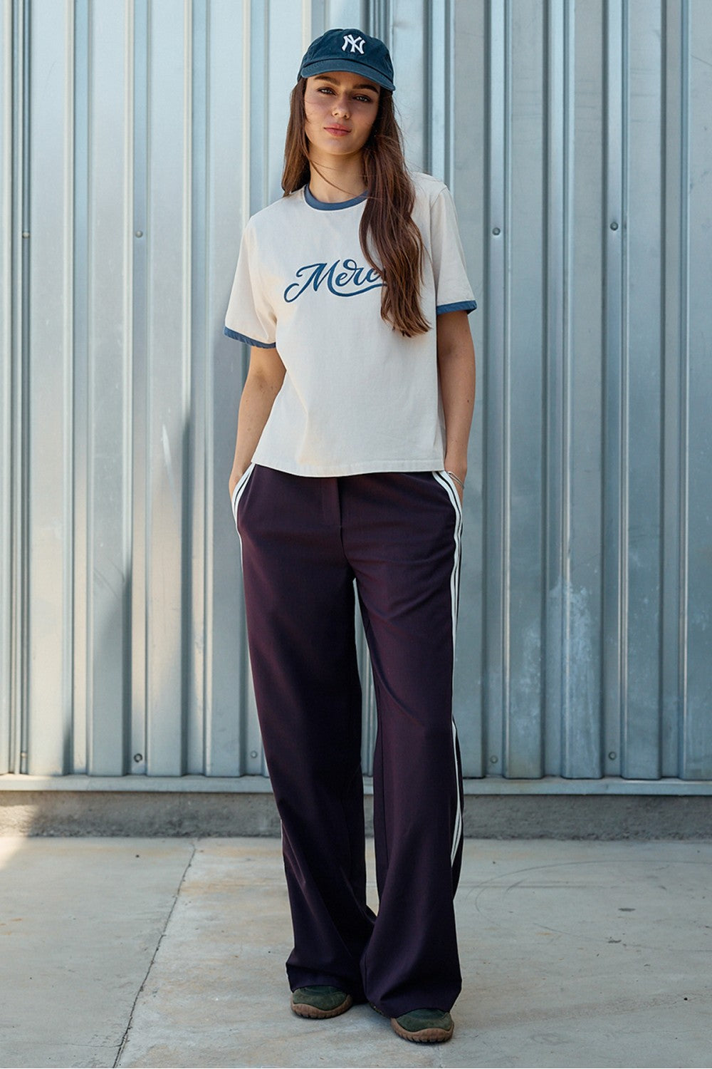 MAROON WIDE LEG PULL ON PANTS