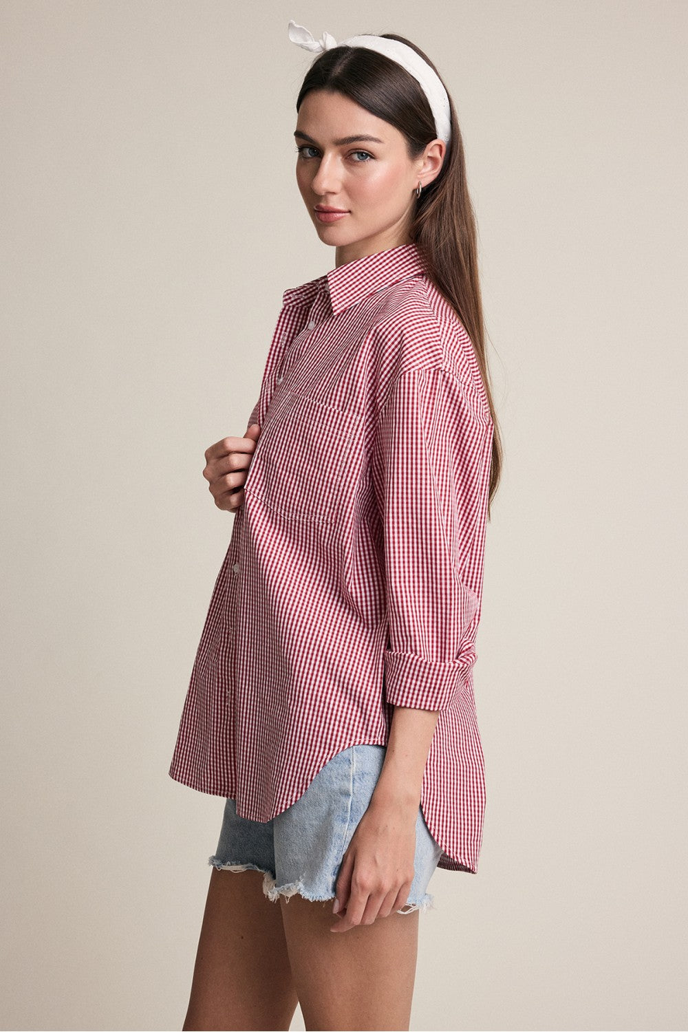 CLASSIC GINGHAM BUTTON-UP SHIRT