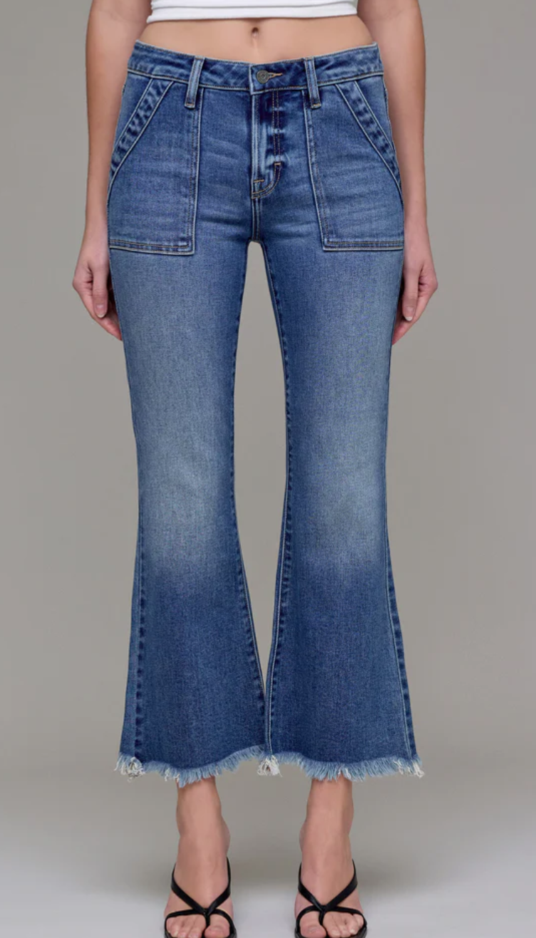 HAPPI CROP FLARE JEANS BY HIDDEN JEANS