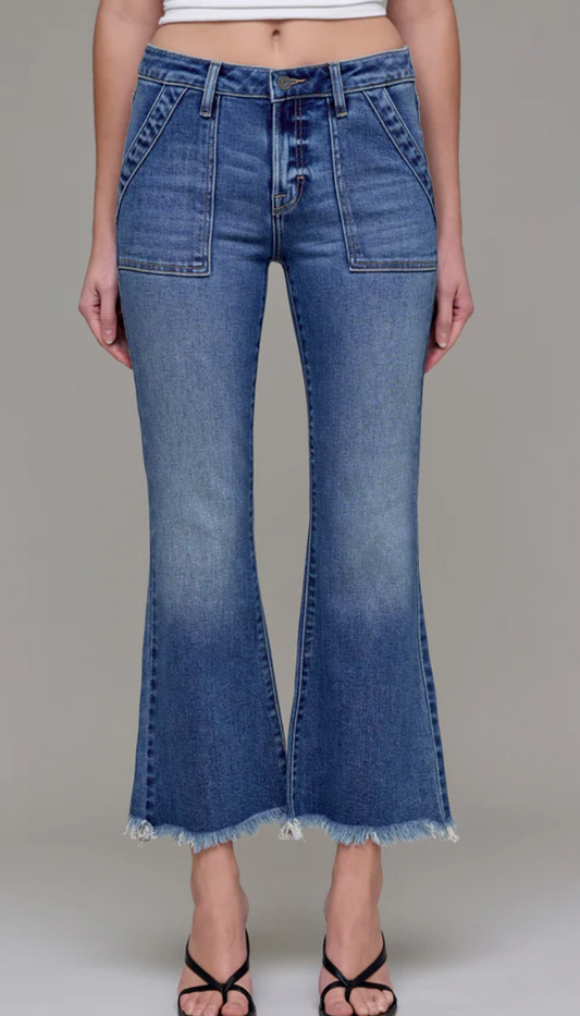 HAPPI CROP FLARE JEANS BY HIDDEN JEANS