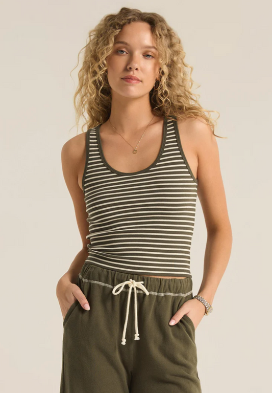 ESSY STRIPE RIB TOP