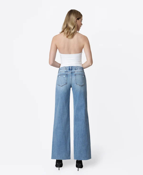 VOUCHSAFE MID RISE WIDE LEG JEAN BY VERVET