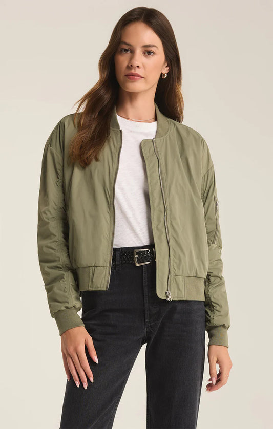 SURI BOMBER JACKET OLIVE BY Z SUPPLY