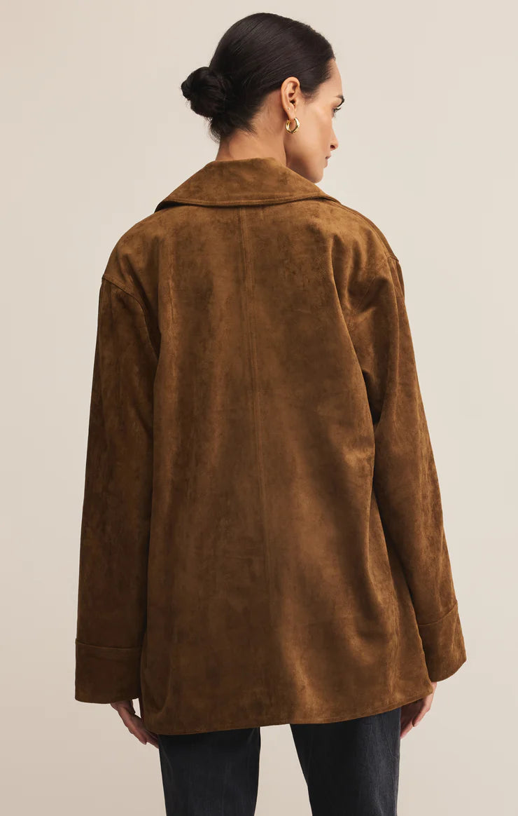 DECKER FAUX SUEDE CHORE JACKET BY Z SUPPLY