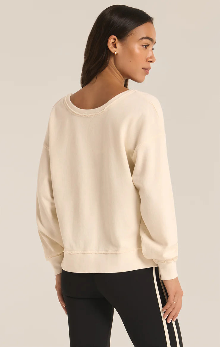 REVERSIBLE WASHED SWEATSHIRT SANDSTONE BY Z SUPPLY