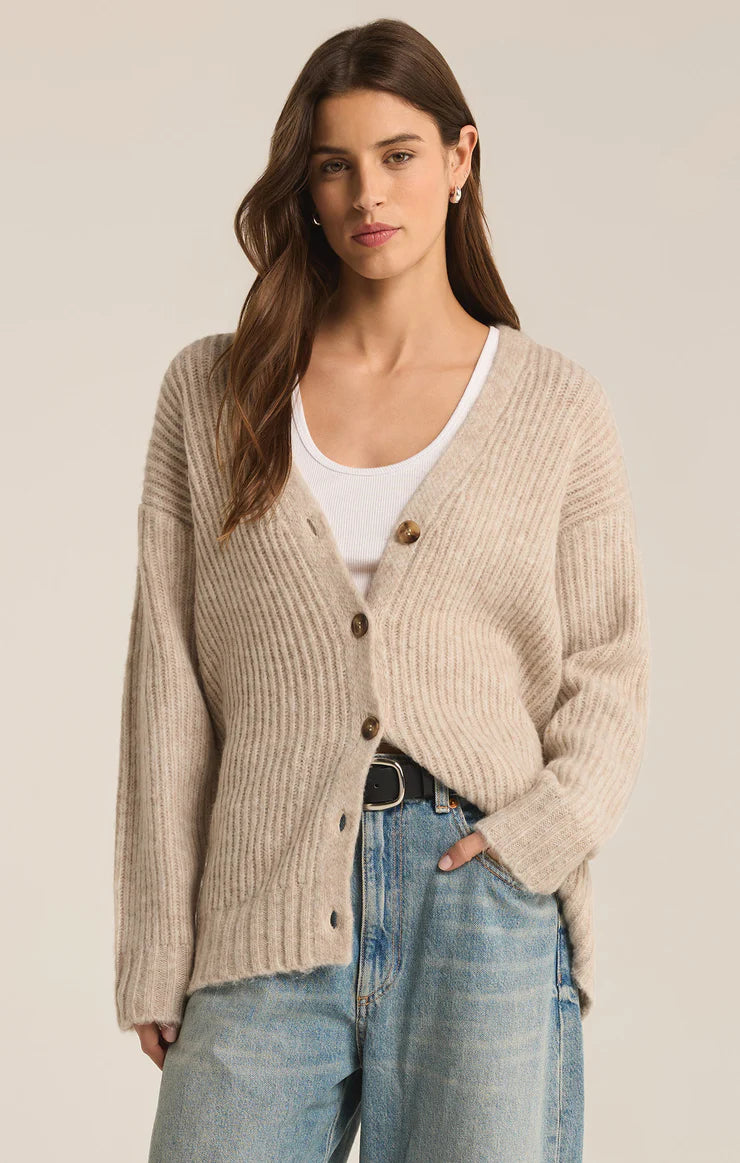 JOSIE COZY CARDIGAN LIGHT OATMEAL BY Z SUPPLY