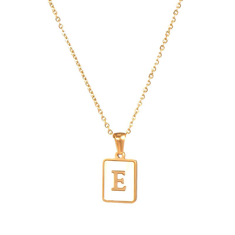 SQUARE INITIAL GOLD NECKLACES